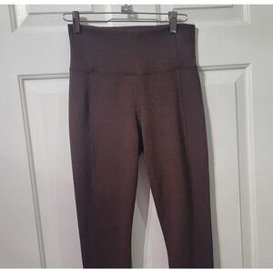 Athleta Delancey Herringbone‎ Tight Leggings Brown Size XSmall Poly Spandex